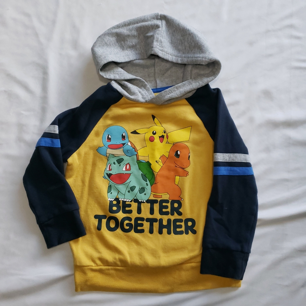 Jumping Beans Pokemon Yellow and Blue Raglan Sweatshirt